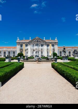 Palacio Nacional de Queluz, Queluz, National Palace and Gardens of the Jardins de Queluz, Lisbon, Portugal Stock Photo