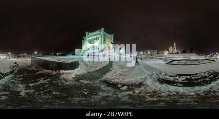 360° View Of GRODNO, BELARUS - DECEMBER, 2018: Full Seamless Hdri ...