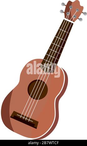 acoustic guitar string musical instrument vector illustration isolated icon Stock Vector