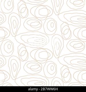 Abstract beaded lines in circles texture. Vector background seamless pattern design. Stock Vector