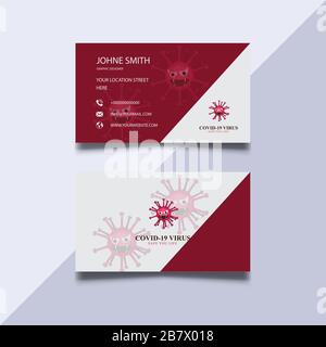 virus business card vector design template Stock Vector