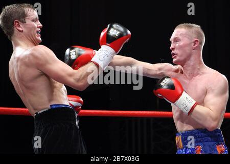 Sam Webb (black shorts) defeats Martin Concepcion in LightMiddleweight ...