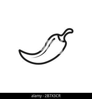 Chilli line icon vector illustration - Vector illustration Stock Vector