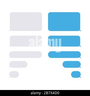 Bubbles messages chat speech vector isolated. Sms or mms bubble text. Communication elements. EPS 10 - Vector illustration Stock Vector