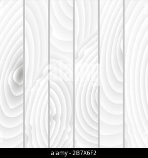 White wooden cutting, chopping board, table or floor surface. Wood texture. Vector illustration - Vector illustration Stock Vector