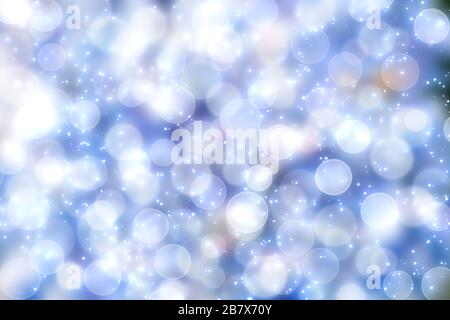 blue blurred bokeh abstract light background. shining texture for postcards and wallpapers Stock Photo