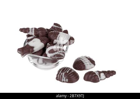 Chocolates shaped like seafood Stock Photo