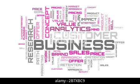 Word collage on white background. Abstract business concept art Stock Photo