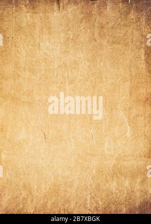 Sheet of old aged retro paper. Ancient antique brown cardboard design pattern blank empty with copy space vintage background Stock Photo