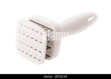 Front View Hand Meat Tenderizer on a white background. Isolated object Stock Photo