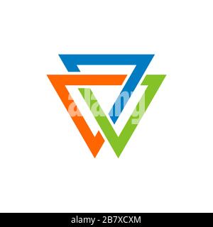 Trinity Infinity Triangle Logo Template Illustration Design. Vector EPS 10. Stock Photo