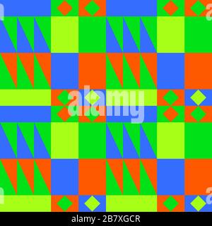illustration of the colorful abstract seamless pattern Stock Vector