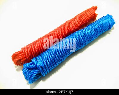 brown jute nautical rope with sailor knot isolated on white Stock Photo -  Alamy