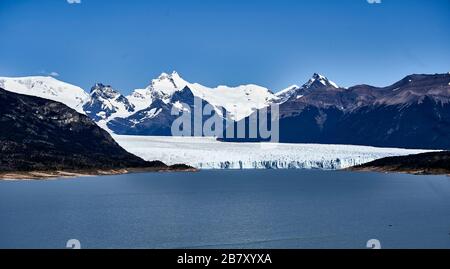 Landscape of Perito Moreno Glacier, Patagonia, Sant Cruz, Argentina. Stock Photo