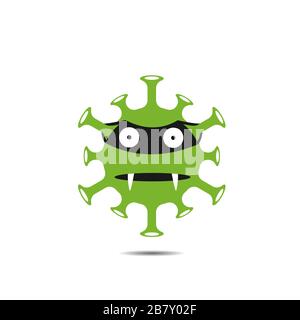 Green coronavirus monster Stock Vector