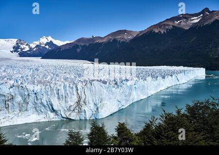 Northern face of Perito Moreno Glacier, Patagonia, Sant Cruz, Argentina. Stock Photo