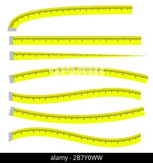 Hand Holding Roulette Construction Tool. Industrial Measure Tape Icon Isolated on White Background Stock Vector