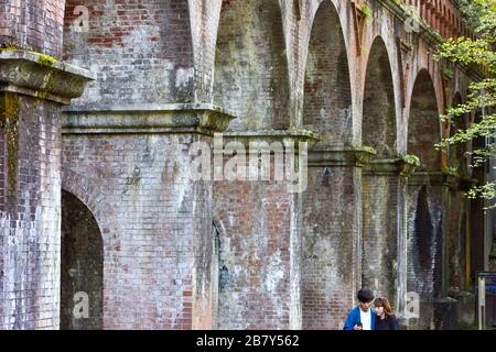 Old aqueduct in Kyoto Stock Photo