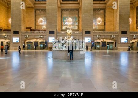 Grand Central is almost empty due to the COVID-19 pandemic, March 2020, New York City, USA Stock Photo