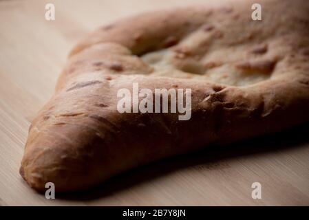 pita bread on wooden board. Pita on the board Stock Photo