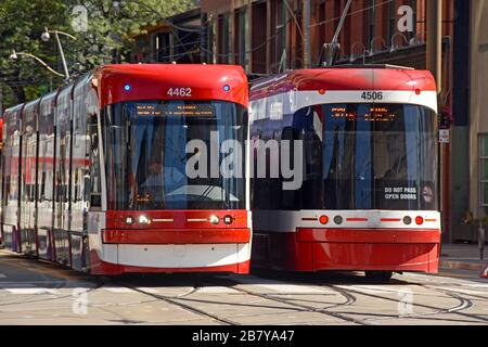 TTC Streetcar in Toronto, Canada Stock Photo