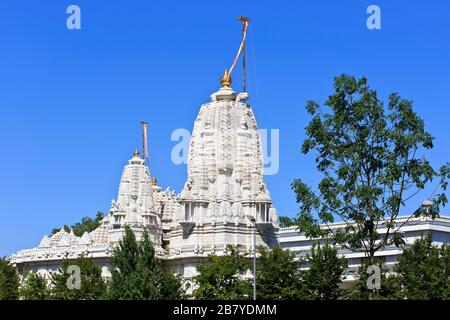 The Shankheswar Parsvanath Jain Temple (2010) in Wilrijk (Antwerp), Belgium Stock Photo