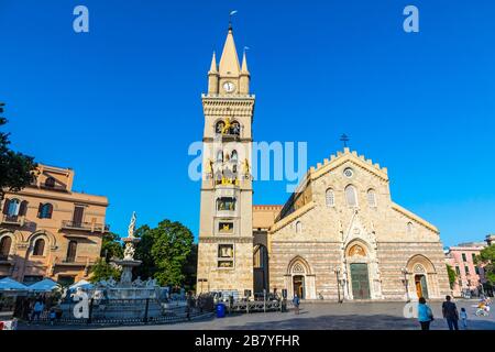 Duomo di Messina (or Messina Cathedral) is a Roman Catholic cathedral located in Messina city, Sicily, Italy Stock Photo