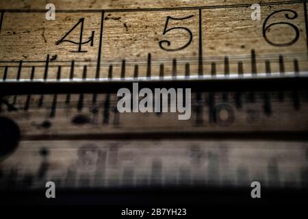 Close up of rulers