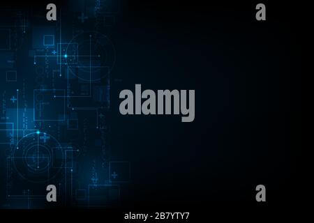 Vector abstract background of digital technology work. Stock Vector