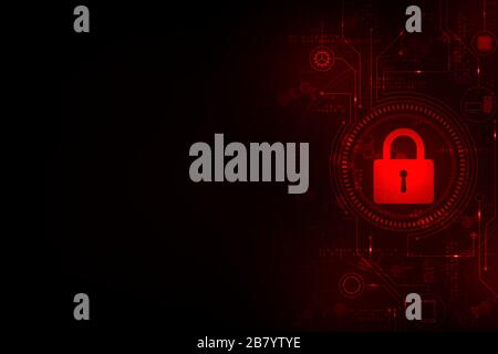 Vector background technology in the concept of security. Stock Vector