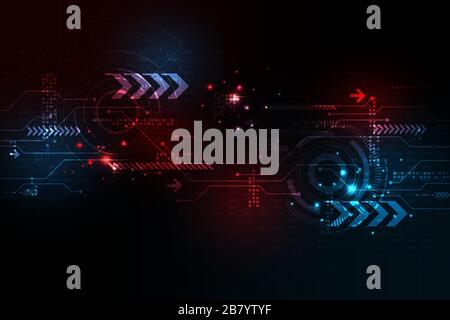 Operation of digital systems that are transferring data. Stock Vector