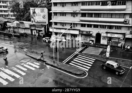 Zebra crossing, Nana Chowk, Grant Road, Bombay, Mumbai, Maharashtra, India, Asia Stock Photo