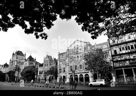 Elphinstone College, David Sassoon Library, Army and Navy Building, Esplanade Mansion, Kala Ghoda, Fort, Bombay, Mumbai, Maharashtra, India, Asia Stock Photo