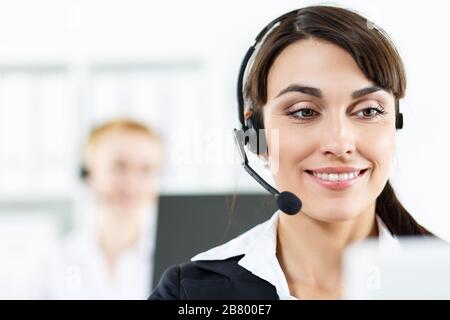 Call center service operators Stock Photo