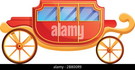 Luxury brougham icon. Cartoon of luxury brougham vector icon for web design isolated on white background Stock Vector