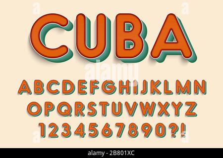 Modern 3D Alphabet Letters, Numbers and Symbols. Sweet Typography . Vector Stock Vector