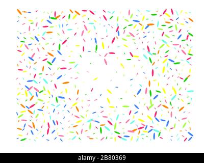 Colored confetti backgrounds. Confetti new background trendy. Multicolor hexagonal shapes 3d. Stock Vector