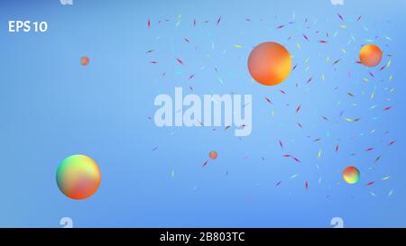 Background texture, bright. New space fantasy. Elementary colorific illustration theme. Cyan colored. A space themed background illustration. Colorful Stock Vector