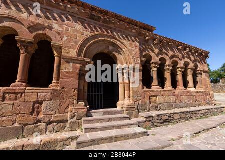 Church of San Esteban Protomártir in Pineda de la Sierra, Burgos, Spain Stock Photo