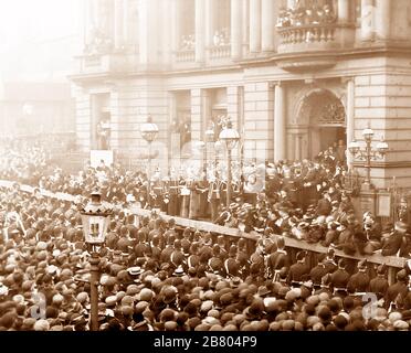 Burnley Town Hall, Lancashire, early 1900s Stock Photo