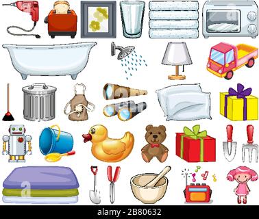House Things On White Background Stock Photo 73843909