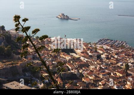 Nauplia. Peleponese peninsula. Argolic Gulf. Egean Sea, Mediterranean. Greece (Hellas), Europe. Stock Photo