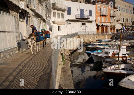 Hydra island. Saronic islands. Mediterranean. Greece (Hellas), Europe. Stock Photo