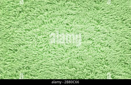 Green fabric towel background. Green towel texture Stock Photo