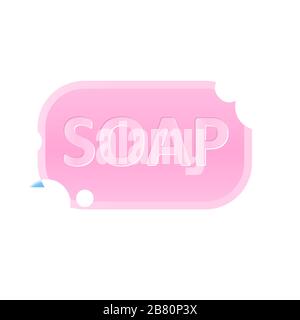 Soap with bubbles icon symbol wash hands Stock Vector