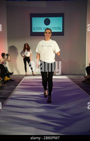 Fashion catwalk organised by Helen Georgio from Buzz Talent. Catwalk showed up and coming designers. Let It bee Mode showed diversity in the fashion industry. Connaught Rooms London. 16.02.20 Featuring: Catwalk Where: London, United Kingdom When: 17 Feb 2020 Credit: WENN.com Stock Photo