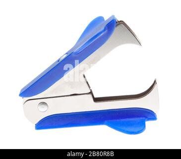 Staple remover, office supplies. On a white background. Stock Photo