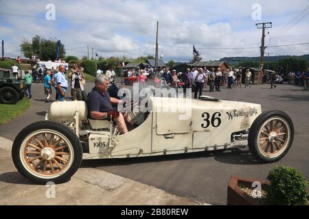 Whistling Billy, a steam powered racing car built in 1905. Stock Photo