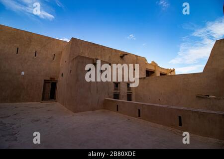 Inside al Rustaq fort close to Al Hajir mountains between Nizwa and Mascat in Oman Stock Photo