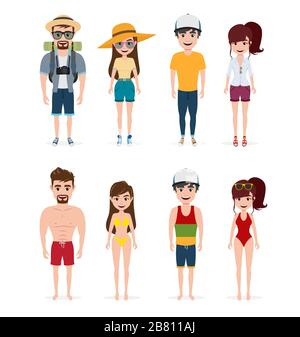 Avatar man wearing summer clothes Royalty Free Vector Image
